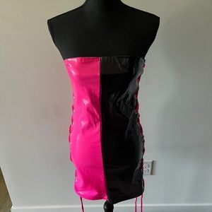 Leather Strapless Dress